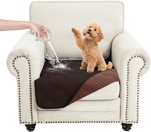 100% Waterproof Dog Bed Cover Pet Blanket, Chocolate+Coffee 30"x30" | ,7-Layer Reversible Couch Covers for Dogs Met for Sofa Furniture Car Camping by Unknown