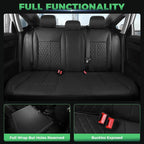 RIDEPOSH Custom Fit Seat Covers for Honda Civic 2016-2021 | Sedan LX, Faux Leather, Solid Bench Rear, No Rear Armrest, Waterproof, Full Coverage, Airbag Compatible, Easy-to-clean - Image 5
