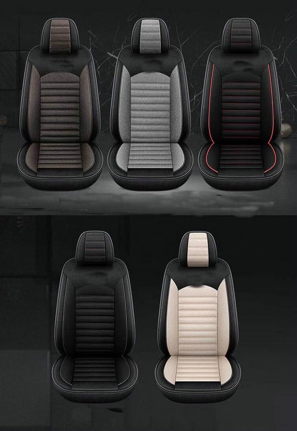 for car seat Covers Non-Slip （E.g, for Tesl,for Mercedes-Benz,for BMW,for Audi, for Ford, for Honda, for Nissan,for Toyota,for Chevrolet,for Jeep.. (Black Coffer(line)) - Image 2