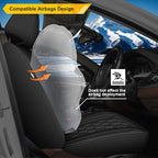 Car Seat Covers for Acura Integra 2023-2026 2027 Full Set Faux Leather | Waterproof Breathable Scratch Resistant 360° Wrap Airbag Compatible Easy Clean (5 Seats,Black) - Image 3