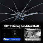 Car Windshield Sun Shade Umbrella for Mercedes-Benz E-Class 1996-2009 | [Reflective Coated Fabric] Car Shades Sun Visor Keep Car Cool and Protects Interior, 1:1 Exact Fit - Image 6