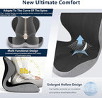 Car Seat Cushion for Long Driving, Office Chair Cushion | Truck Seat Cushion, Increase Height by 3.94 Inch, Double Non slip, Improves Sitting Posture, Sciatica & Tailbone Pain Relief - Image 7