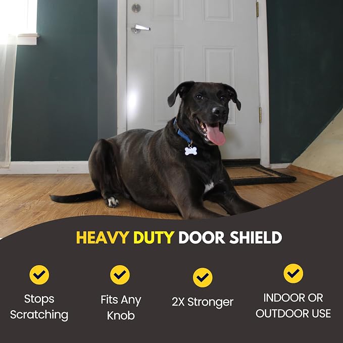 CLAWGUARD Heavy Duty Door Scratch Shield – 20x44 in. Door Scratch Protector Dog & Cat – Clear Wall, Frame & Furniture Cat Scratch Protectors - Image 4