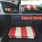 Waterproof Car Seat Cover for Front Seats, Protector for Cars SUVs Trucks, Sweat Towel Seat Covers Bucket for Gym,Workout,Beach,Hiking,Running and Swimming(American Flag Red, 2PCS) - Image 7