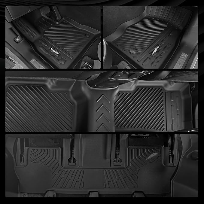 Floor Mats for 2018-2024 Ford Expedition Max 8 Seats/Bench Seats | Trunk Mat and Backrest Mat & Door Sill Guard All Weather TPE Protector Odorless Full Set Interior Accessories Floor Liners - Image 5
