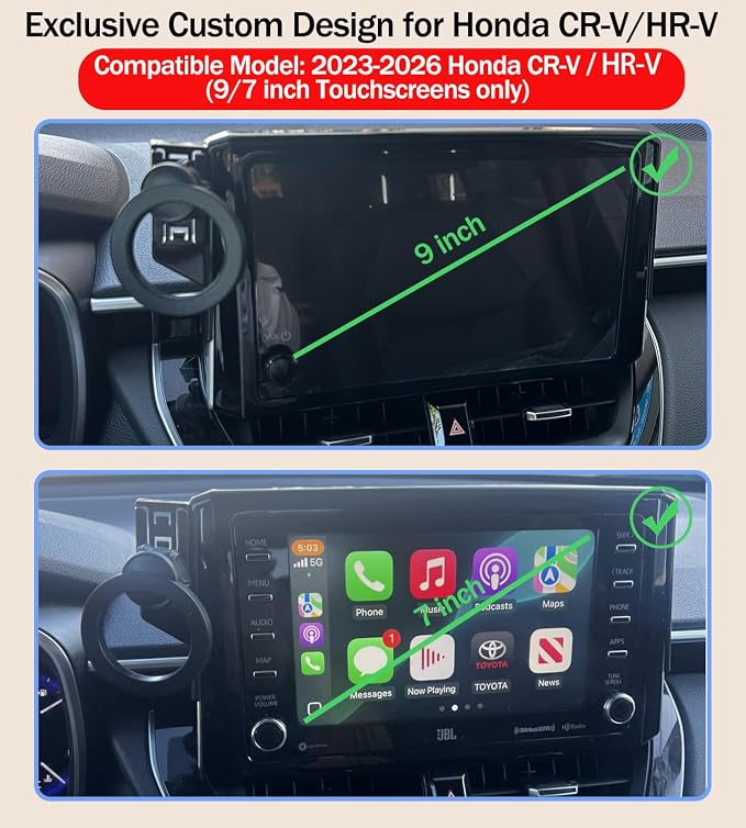 Car Phone Mount for 2023-2025 2026 Honda HR-V / 2023-2025 2026 Honda CR-V, Fits 7/9-Inch Touchscreen Only, for MagSafe Magnetic Car Phone Holder, Honda HR-V/CR-V Accessories - Image 3