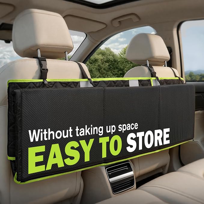 Pecute Dog Car Seat Cover for Back Seat 53.54 * 23.62 in, Car Window Fixing for Maximum Car Protection, Leather Fabric Back Seat Extender for Dogs, Waterproof & Scratch-Resistant, Support to 330 lbs - Image 7