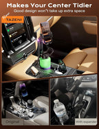 TAZENI 2-in-1 Cup Phone Holder for Car, with 2 Sizes Hollow Bases | Holds Phone & Bottle Together, Height Adjustable, Hands-free Viewing, Universal Fit, Fit 4.7-7 inches iPhone, Phones Android - Image 9