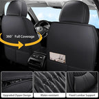WELLDO Car Seat Covers, Black, w02 | Waterproof, Scratch-Resistant, Breathable & Easy to Clean, Universal Fit for SUV Sedan Truck, Full Set - Image 2