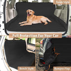 F-color SUV Cargo Liner for Dogs - Waterproof Dog Car Cover for SUV | Trunk Cover with Bumper Flap Protector, Low-Profile Padded Cargo Cover Prevents Scratches Pet Hair Mud Dirt for Mid-Size SUV - Image 3
