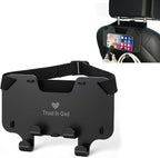 Car Seat Headrest Hooks with Phone Holder, Car Hooks for Purses and Bags | Adjustable Design | Fits All Headrest Types | Car Purse Hook Ideal for Tesla, Bmw, Honda, Suv & Trucks | Purse Hanger for Car by Forgyronis