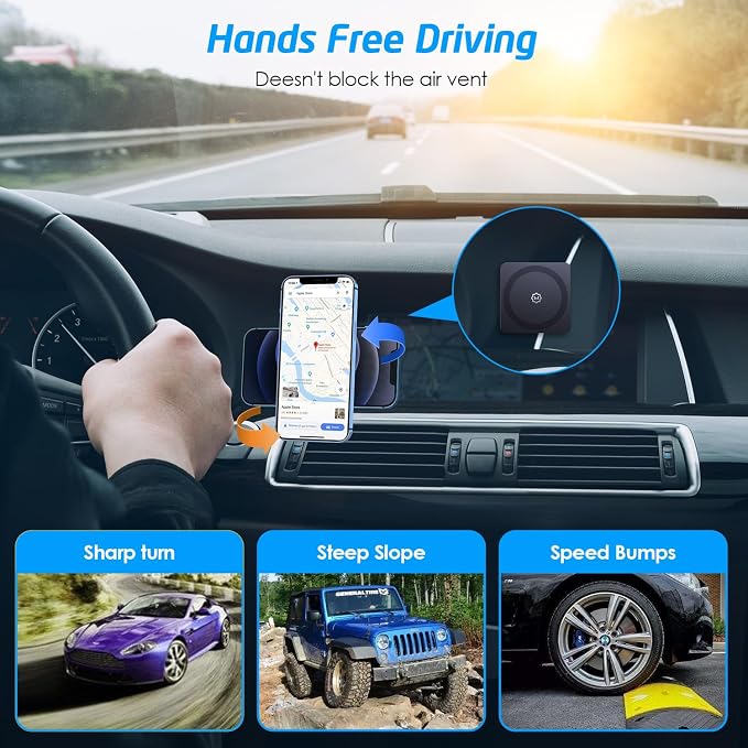 for MagSafe Car Mount, Phone Holders for Your Car & Magnetic Phone Holder for Car, Stick-On Design for Dashboard, Wall, Gym & Office, Universal Car Phone Holder with 1 Metal Plate - Image 5