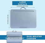 LAPGEAR The Original Lap Desk – Sky Blue, Fits 17" Laptops | Microbead Cushion, Device Ledge, Built-In Pencil Tray, Carry Handle - Image 5
