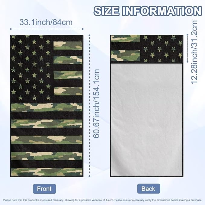 Camouflage Flag Car Towel Seat Cover 1 Piece Breathable Front Seat Towel Cover Comfortable Soft Cars Interior Accessories Universal Fit for Car SUV Van - Image 7
