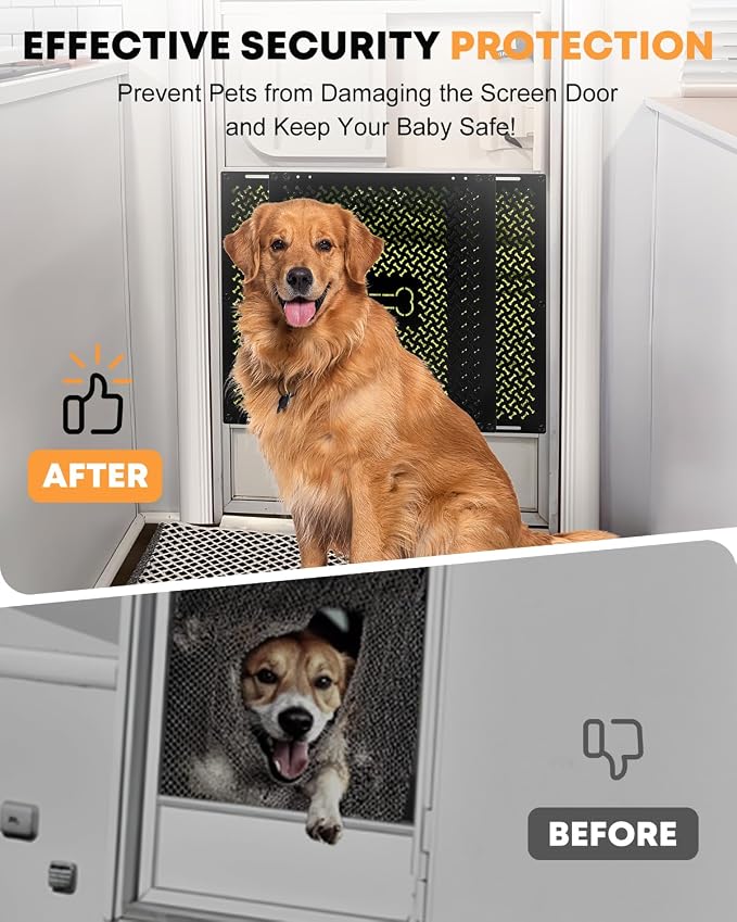 Kohree RV Screen Door Protector for Pet Entry Defender, Bone Pattern | 20'' Height Screen Defender Door Grille for Dogs, Adjustable Camper Screen Door Protector Width from 18.2" to 31.8" - Image 3