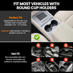 360° Adjustable Tesla Table: Car Tray Holds 2 Laptops (8kg) - 90% Less Shake on Rough Roads - Tool-Free 3s Setup - Solid Wood Platform - With cup holder - car desk for laptop - Image 5