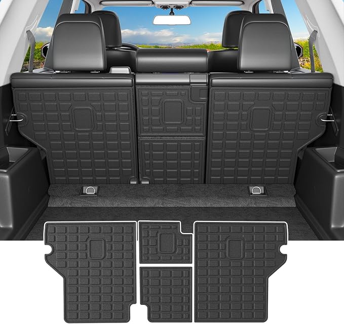 powoq 5 Seats Cargo Mat Compatible with 2010-2024 Toyota 4Runner Trunk Mat TPE Cargo Liner Trunk Liner Back Seat Protector Replacement for 2010-2024 Toyota 4Runner Accessories by powoq