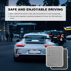 Dickno 2PCS Small Leather Car Sun Visor Organizer, Multifunctional Auto Visor Document Holder with Sunglasses Clip, Universal Car Interior Organizer for Drving License, Card, Pen (Black+Gray) - Image 6