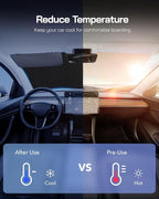 Pigenius Windshield Sunshade for Chevy Tahoe/Suburban & GMC Yukon 2015-2020, Also Fits Cadillac Escalade, Premium Grey Leather Finish - Image 4