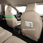 Full Set Car Seat Covers for Honda Odyssey 2011-2017,8-Seater,Faux Leather | for EX,EX-L,Touring Elite,Touring,2nd Row 40/20/40 Split Seat,Waterproof Seat Protector,Fit Like A Glove(Beige) - Image 4