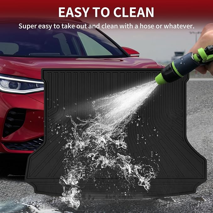 LASFIT Custom Fit Trunk Cargo Mat for Volkswagen VW ID.4 2021-2026, (Only Fit Non-Adjustable Carpet Floor), All Weather Protection TPE Trunk Mat Trunk Liner Trunk Tray Cargo Liner, Easy to Clean - Image 6