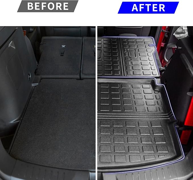 Rongtaod Cargo Mat & Backrest Mats for Chevrolet 2021-2025 2026 Trailblazer | Trunk Mat Cargo Liner TPE All Weather Back Seat Cover Protector 2024 Chevy Trailblazer Accessories - Image 2