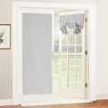 RYB HOME Natural Linen Textured French Door Window Curtains 100% Blackout | Self Adhesive, Thermal Insulated Privacy Energy Saving, Shades for Nursery Office Patio Glass Door, W34 x L69, 1 Panel by RYBHOME