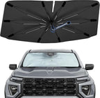 Windshield Sun Shade Umbrella for GMC Canyon 2023-2026 Front Window | Foldable Car Sunshade, 360 Rotation Automotive Interior UV Protection for Outdoor Parking, Keep Car Cool by Bocvam