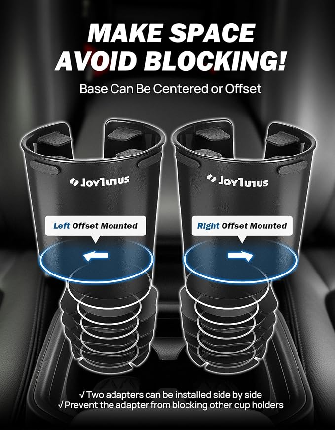 JOYTUTUS Car Cup Holder Expander Compatible with Toyota RAV4 2025 2024 2023 2022 2021 2020 2019,Compatible with Yeti Ramblers 12-36oz, Hydro Flasks 18-40oz,Large Bottles in 3.4"-3.8" (18-40oz) - Image 4