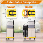 GtIiFmTe Foldable Hand Truck, Lightweight Luggage Cart for Airport Car Seat | Compact Folding dolly with Rotating swivel wheel,storage size12×15.7×4.1",300lbs Load,Upright Lock Handle with 3bungee cords - Image 4
