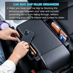 2-in-1 Car Steering Wheel Desk & Seat Gap Organizer Filler Tray | Foldable Adjustable Height Car Desk for Laptop Computer Tablet, Eating - Portable Table for Car Workstation Truck SUV Tesla - Image 4
