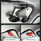 OFBAND Magnetic Sunglass Holder for Car Visor,PU Leather Car Sunglass Holder Organizes Glasses Tickets Cards & Keeps Car Tidy,Universal Car Accessories Interior (Khaki) - Image 4