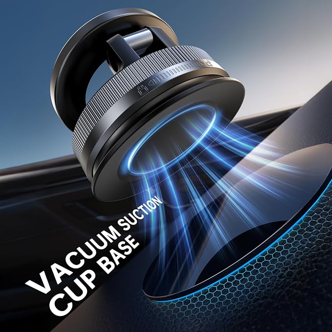 for Magsafe Car Mount carmount 2.0 Magnetic Phone Mount【Ultra-Stable Magnetic Hold】Vacuum Magnetic Phone Holder for Car Dashboard Windshield Phone Holders for Your Car for iPhone Samsung,Carbon Fiber - Image 2