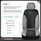 Coverado Car Seat Covers 5 Seats, Seat Covers Full Set, Mesh Breathable Seat Protectors, 5-Piece Spill-Proof White Automotive Seat Covers, Universal Fit for SUV, Sedan, Truck - Image 5