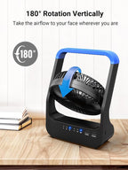 Gazeled Battery Operated Fan, Camping Fan Battery Powered, Super Long Lasting, 5'' Portable D-Cell Battery Powered Desk Fan with Timer, 3 Speeds, Quiet, 180° Rotation, for Office,Bedroom,Outdoor, F24 - Image 5