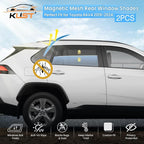 KUST Car Window Shades for 2019-2024 Toyota RAV4 Accessories, Breathable Mesh Magnetic Window Covers, Rear Back Side Window Sun Shades UV Block Privacy Protection for Baby Camping Napping 2PCS - Image 2