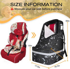LARIPOP Car Seat Travel Bag for Airplane, Universal Gate Check Car Seat Bag, Padded Backpack with Waist Belt, Reflective Strips & Protective Feet, Fits Infant Convertible Booster Seats, Black - Image 2