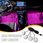 Car Interior LED Lights, Ambient Lighting Car Interior, Automotive Ambient Neon Light Kit with USB Port, Auto Accessories 4 in 1 Automotive Decoration Lighting for RV, Truck, Sedan (Pink) - Image 3