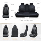 Coverado Car Seat Covers, Front Covers for Cars, Car Seat Cover Front Seats, Automotive Seat Cover, Waterproof, Leather Car Seat Cushion, Universal Interior Covers Seat Protectors for Most Cars - Image 6