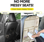 kids Leather Car Backseat Organizer with Foldable Table Tray, Car Storage Organizer with Tablet Holder, Car Seat Back Protectors Kick Mats, Travel Accessories (SEA OTTER) - Image 9
