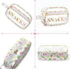COSHAYSOO Clear SNACKS Bags Travel Pouch for Women Girls Cute Summer Beach Vacation Pool Lake Day Must Have Essentials, Teens Camp Gym Sports Park Trip Accessories Gift Bag Stuffers - Image 3