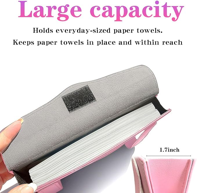 Bling Car Visor Tissue Holder, Diamond Mask Holder for Car Visor, PU Leather Tissue Box Holder,Wipes Case for Car Visor, Sun Visor Napkin Holder(Pink) - Image 4