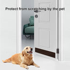 Dog Door Protector from Scratching, Steel Guard, Walnut Grain 6"x30" | Prevents Claw Marks & Scuffs, Smooth Rounded Corners, Self-Adhesive Install, Anti-Scratch Kick Plate, 2 Pcs - Image 5