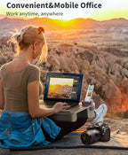 SAIJI Laptop Lap Desk with External Monitor Holder Fits Up to 17" Laptops | Lightweight Lap Tray Table Stand with Soft Leather Wrist Rest, Lap Desk with Cushion for Home Office Working On Couch & Bed - Image 7