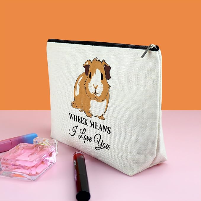 Guinea Pig Gifts Makeup Bag Guinea Pig Lover Gifts Animal Lover Gift Cosmetic Bag Guineas Pigs Themed Gift Christmas Birthday For Her Him Animal Lovers Friends Travel Bag - Image 2