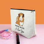 Guinea Pig Gifts Makeup Bag Guinea Pig Lover Gifts Animal Lover Gift Cosmetic Bag Guineas Pigs Themed Gift Christmas Birthday For Her Him Animal Lovers Friends Travel Bag - Image 2