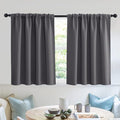 RYB HOME Short Blackout Curtains for Small Window Kitchen Bathroom Cafe RV | Sunmmer Heat Light Blocking, Privacy, Energy Saving, For Sunroom Laundry Room Stair Window, W52 x L36, Grey, 2 Panels by RYBHOME