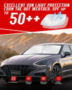 Custom Fit Windshield Sun Shade for H-yun-dai Sonata 2020-2026 | Foldable, Easy to Install & Store, Full Coverage, 210T Reflective Fabric, Blocks 99% of UV Rays - Image 7