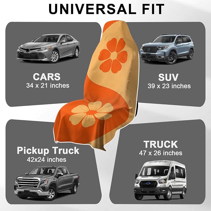 2 Pack Car Towels Seat Cover with Storage Bag, Multifunctional Microfiber Towel for Gym Outdoor Sport Running,Picnic, Beach, Pet Dog Travel,Fits Car SUV Truck (Flora Balance) - Image 6