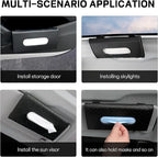 Car Tissue Holder, PU Leather Sun Visor Tissue Box (Black) | Wear-Resistant & Waterproof, Napkin & Mask Dispenser, Metal Memory Clips, Easy Refill, Fits Most Vehicles - Image 5